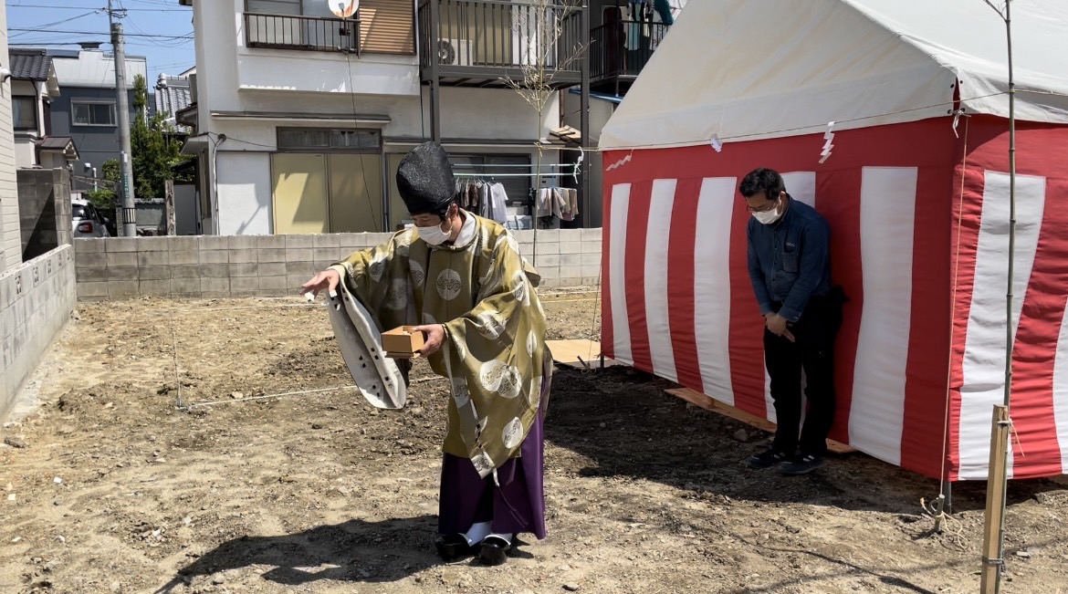 大阪府高槻市千代田町K様邸新築工事　地鎮祭