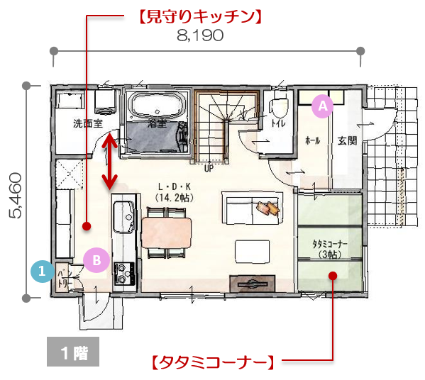 パパママコーナーのある家Ⅲ［OP付］